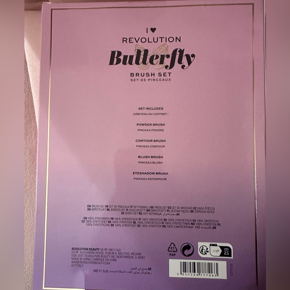 3/ $36 Makeup Brushes Butterfly Brush Set Vegan & Cruelty Free- Set of 4 Brushes - Picture 5 of 7